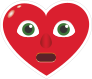 Phone Emoji Sticker Heart Face In Shock