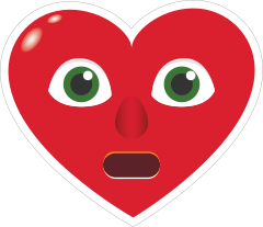 Phone Emoji Sticker Heart Face In Shock
