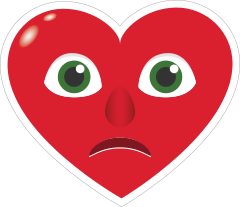 Phone Emoji Sticker Heart Face Sad