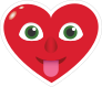 Phone Emoji Sticker Heart Face Tongue Stuck Out
