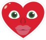 Phone Emoji Sticker Heart Face with Big Lips