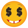 Phone Emoji Sticker Money Eyes Smiling