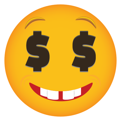 Phone Emoji Sticker Money Eyes Smiling