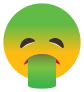 Phone Emoji Sticker Puking Green