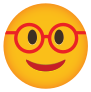 Phone Emoji Sticker Red Glasses