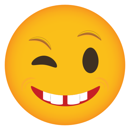 Phone Emoji Sticker Winking Smile