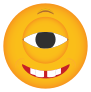 Phone Emoji Stickers Cyclops Grinning