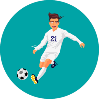 Photogenic Soccer Player Circle Sticker