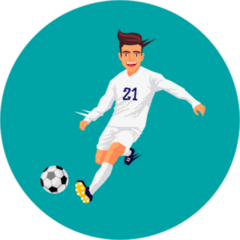 Photogenic Soccer Player Circle Sticker
