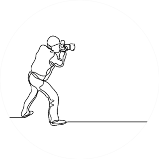 Photographer Making Pictures Drawing Sticker