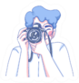 Photographer Man Character Design Sticker