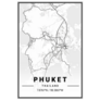 Phuket - Thailand Light City Map Sticker
