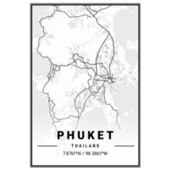 Phuket - Thailand Light City Map Sticker