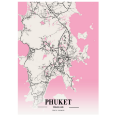 Phuket - Thailand Neapolitan City Map Sticker