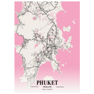 Phuket - Thailand Neapolitan City Map Sticker