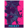 Phuket - Thailand Neon City Map Sticker