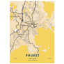 Phuket - Thailand Yellow City Map Sticker