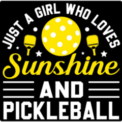 Pickleball And Sunshine Girl Sticker