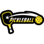 Pickleball Black Letter Sticker
