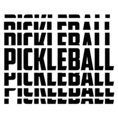 Pickleball Black Vintage Sticker 
