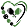 Pickleball Heart Sticker