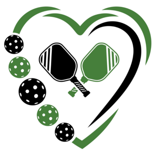 Pickleball Heart Sticker