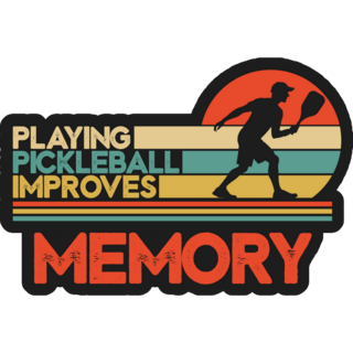 Pickleball Improves Memory Sticker