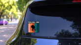 Pickleball King Sticker on a Rear Car Window (New) example