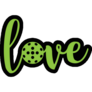 Pickleball Love Green Sticker