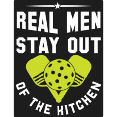 Pickleball Men Stay Out Sticker
