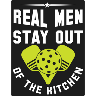 Pickleball Men Stay Out Sticker