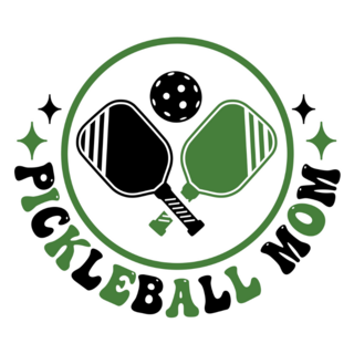 Pickleball Mom With Paddles Sticker