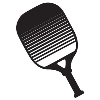 Pickleball Paddle Black Sticker