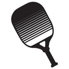 Pickleball Paddle Black Sticker