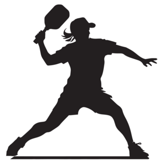 Pickleball Player Spike Sticker