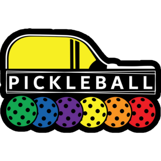 Pickleball Rainbow Balls Sticker