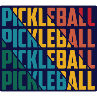 Pickleball Rainbow Sticker