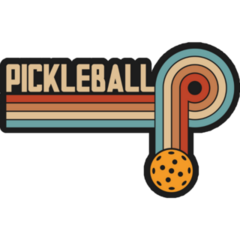 Pickleball Retro Lettering Sticker