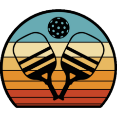 Pickleball Sunset Color Sticker