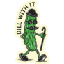 Pickles Mustache Funny Sticker