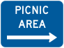 Picnic Area To Right Sticker