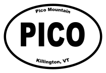 Pico Mountain Oval Sticker