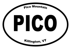 Pico Mountain Oval Sticker