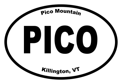 Pico Mountain Oval Sticker