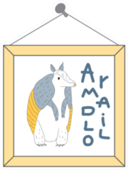 Picture Of An Armadillo On The Wall In A Frame Sticker