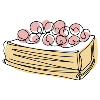 Piece Berry Pie Line Art Sticker