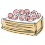Piece Berry Pie Line Art Sticker