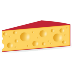 Piece Of Cheese With Holes, Snack sticker 
