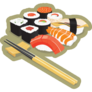 Pieces Of Sushi Green Sticker