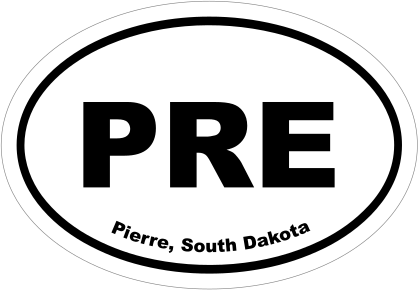 Pierre, South Dakota Oval Stickers